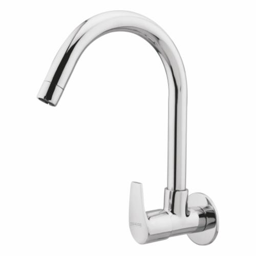 Sink Cock Swinging Spout with Wall Flange Chrome